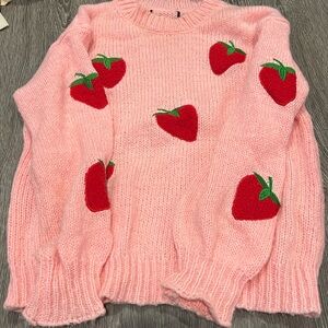 Pink strawberry sweater